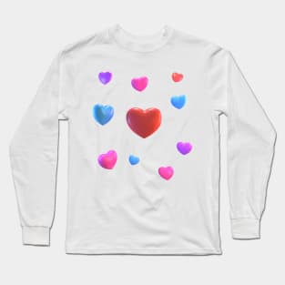 hearts Long Sleeve T-Shirt